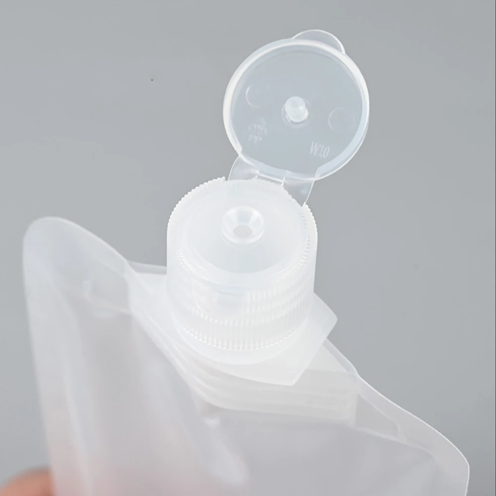 30ml 50ml 플라스틱 스파우트 백, 플립 탑 투명 포장 백 (샴푸, 페이스 크림, 분할 충전, 데일리 화장품 용)