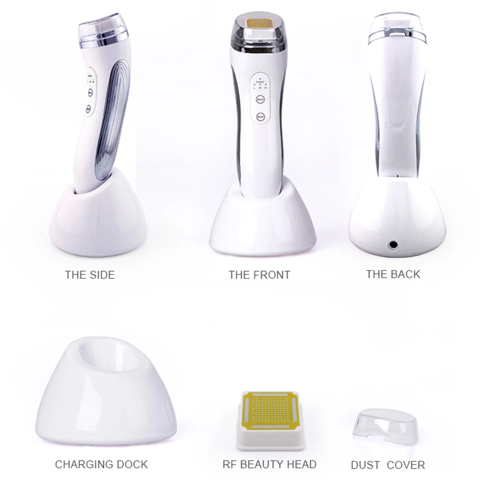 เครื่องนวดหน้าด้วยคลื่นวิทยุ RF แบบจุดดอทเมทริกซ์ สำหรับยกกระชับผิวหน้า ลดเลือนริ้วรอย กระชับผิวหน้า ใช้ในบ้าน