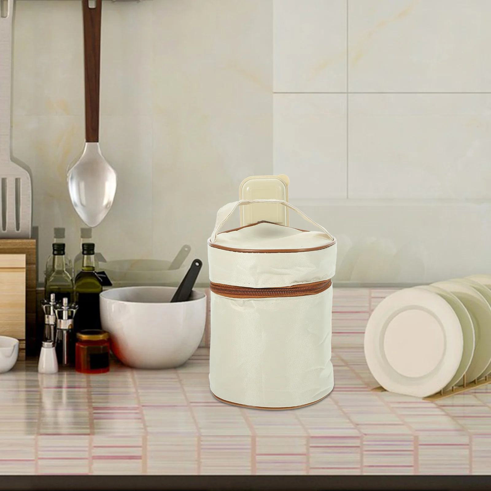 

1 Set Round Stainless Steel Soup Bowl Reusable Insulated Food Container Leakproof Lid Portable Lunch Box For Noodles Rice Bento