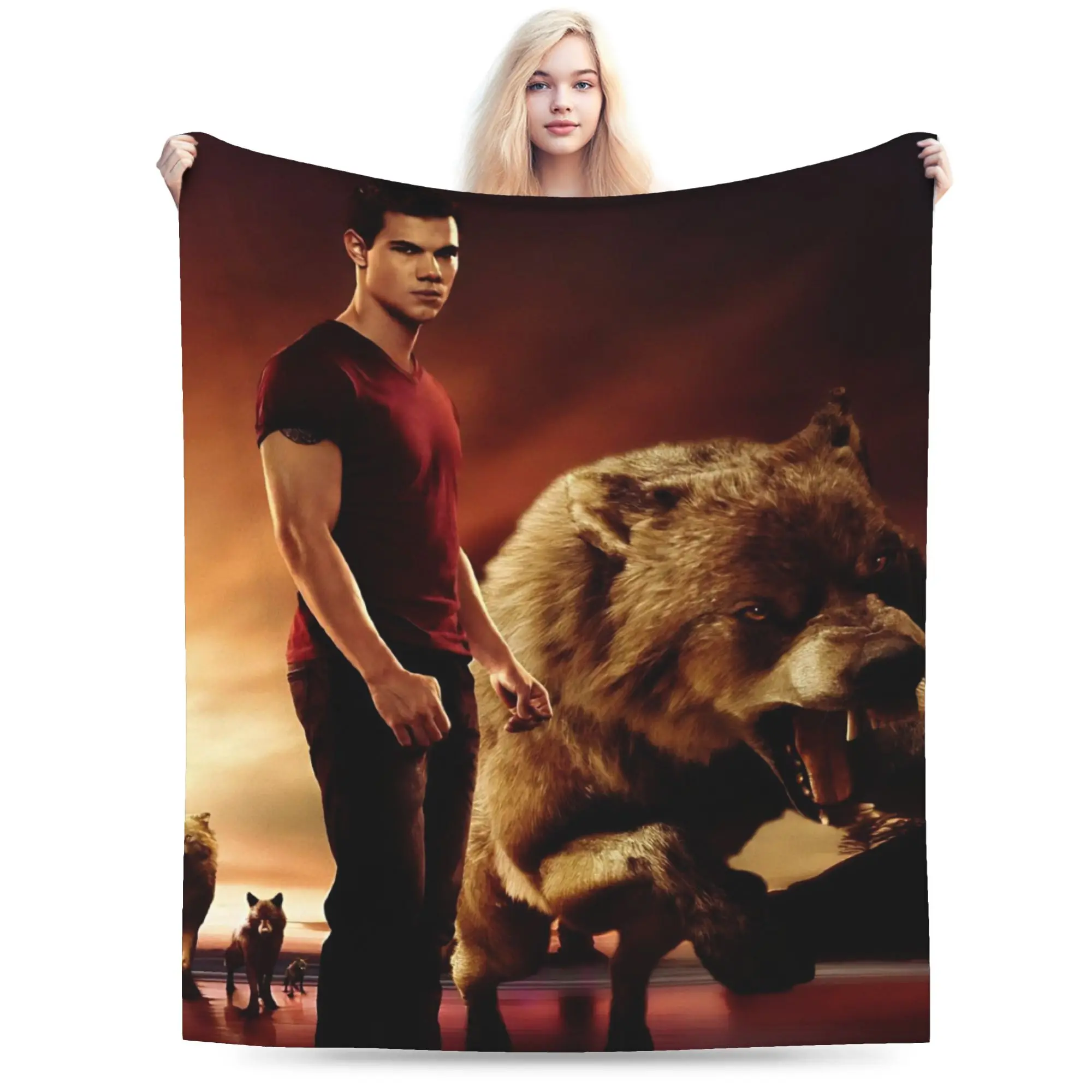 جاكوب الأسود بطانيات قطيفة الفتيات الفتيان الشفق ساغا الفانيلا رمي بطانية للأريكة السرير سوبر الدافئة المفرش هدية فكرة