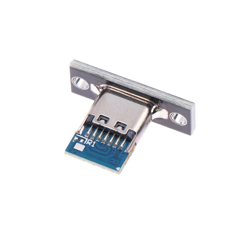1Pc USB C Female Connector Panel Mount Jack TYPE-C Charging Port Of Solder Wire Type Socket