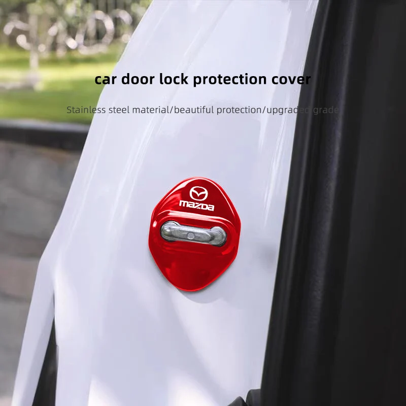 

Car Door Lock Protective Cover Cap 4Pcs Styling For Mazda 2 3 5 6 Atenza Axela CX3 CX5 CX7 CX30 CX50 CX60 CX90 MX5