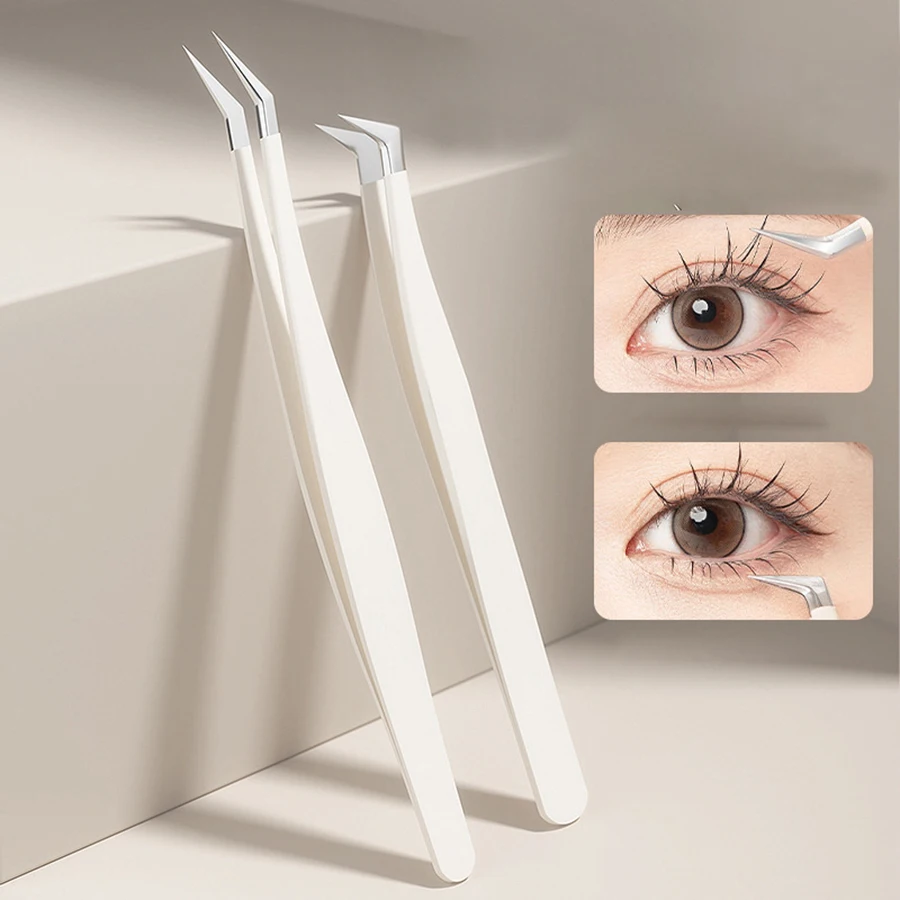 High Quality Latest  Stainless Steel Eyelash Extensions Tweezers Rose Gold color All Color Customized Eyelash Tweezers