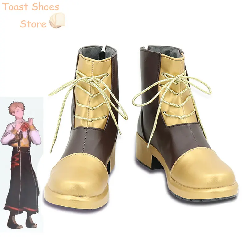 Narukami Arashi Cosplay Shoes Game Ensemble Stars Cosplay Prop PU Leather Shoes Halloween Carnival Boots Costume Prop