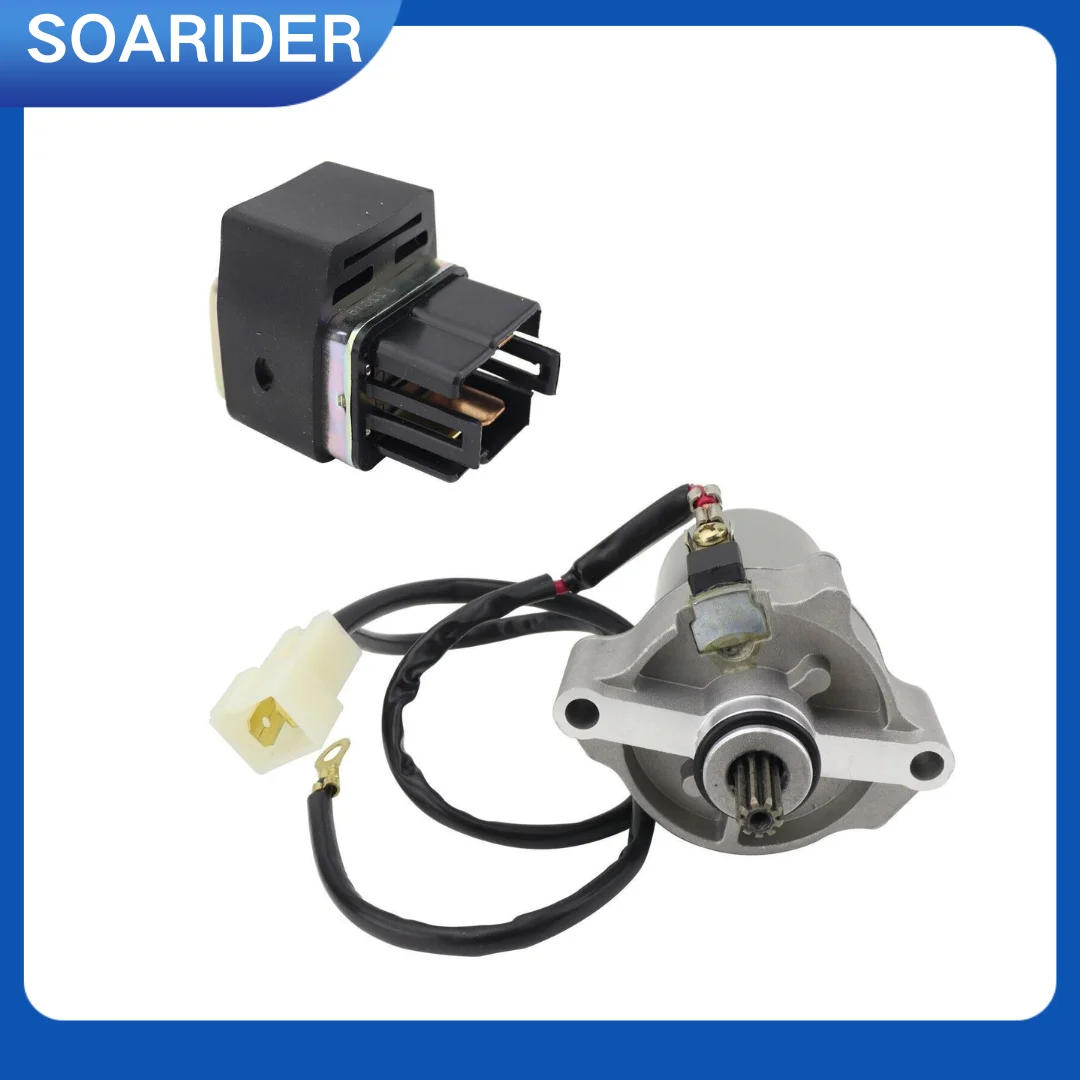 Starter motor and Relay for Polaris Sportsman 90 2007-2016 Sportsman 110 2016-2023 Outlaw 90 Outlaw 110 #0453478 0454952