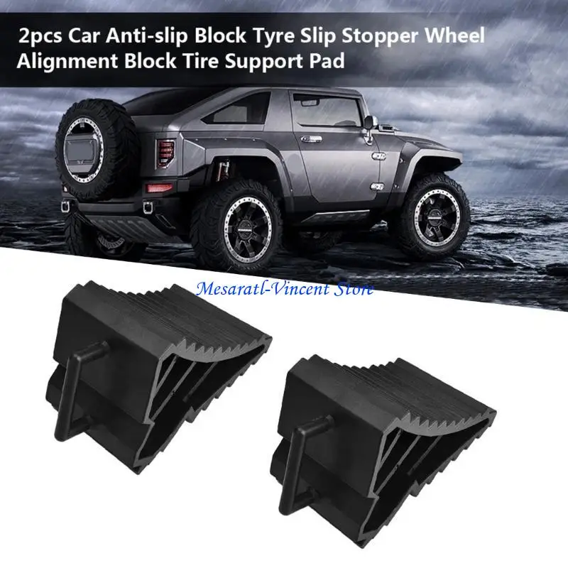

A70F Wheel Chocks With Handles,2 Packs Tyre Saver Brake Stoppers Ridged Wedges for Car Caravans Trailer Motorhomes