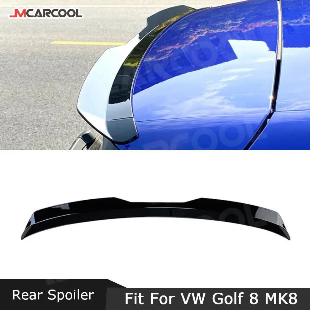 

JMCARCOOL ABS Gloss Black/Carbon Look Rear Roof Spoiler Lip Wings For VW Volkswagen Golf 8 Mk8 2020 UP