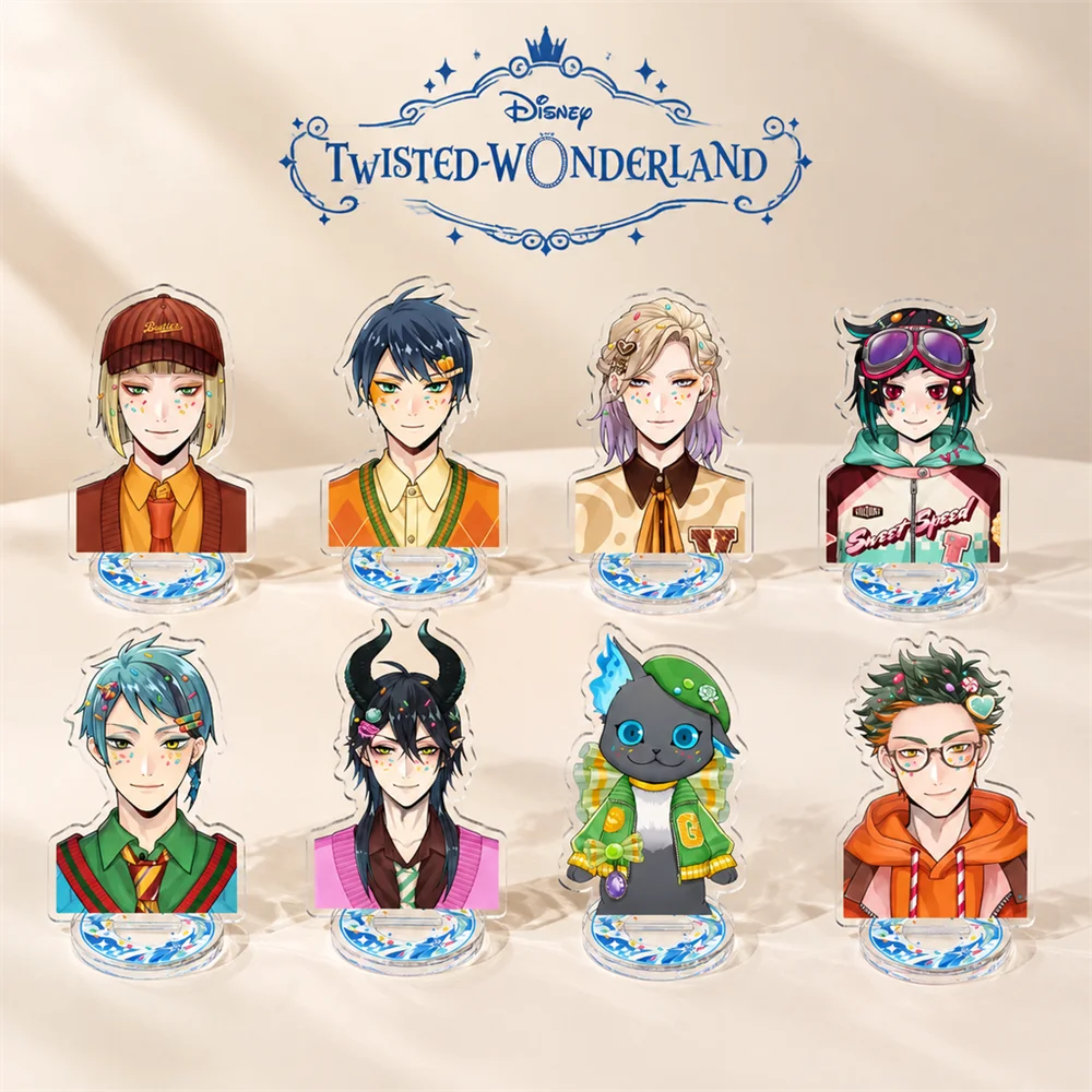 Twisted Wonderland 10cm Acrylic Stand Figures Keychain Game Desktop Tabletop Ornament Fans Collectible Gift
