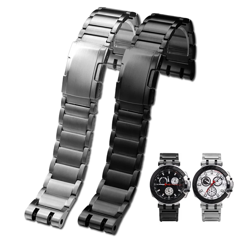 

High Quality Titanium Alloy Watch Strap For Tissot Racing Series T115 Special Double Notch Watch Chain T115.417 Watchband 22mm