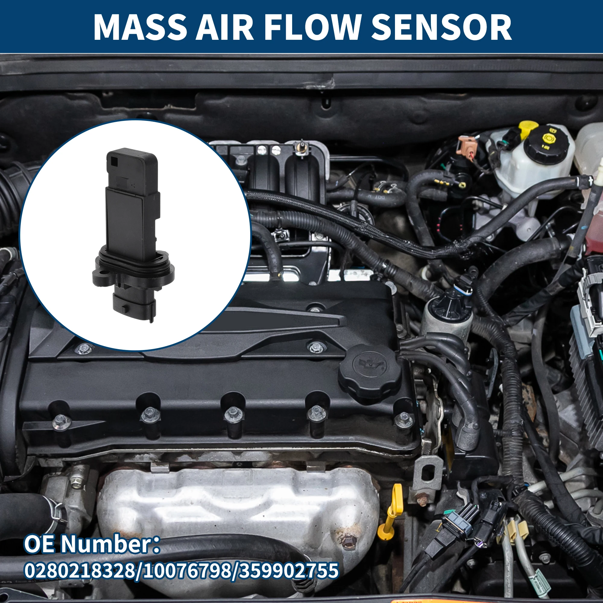 UXCELL Mass Air Flow Sensor Meter No.0280218328 for MG for MG6 2017-2020 Plastic Metal