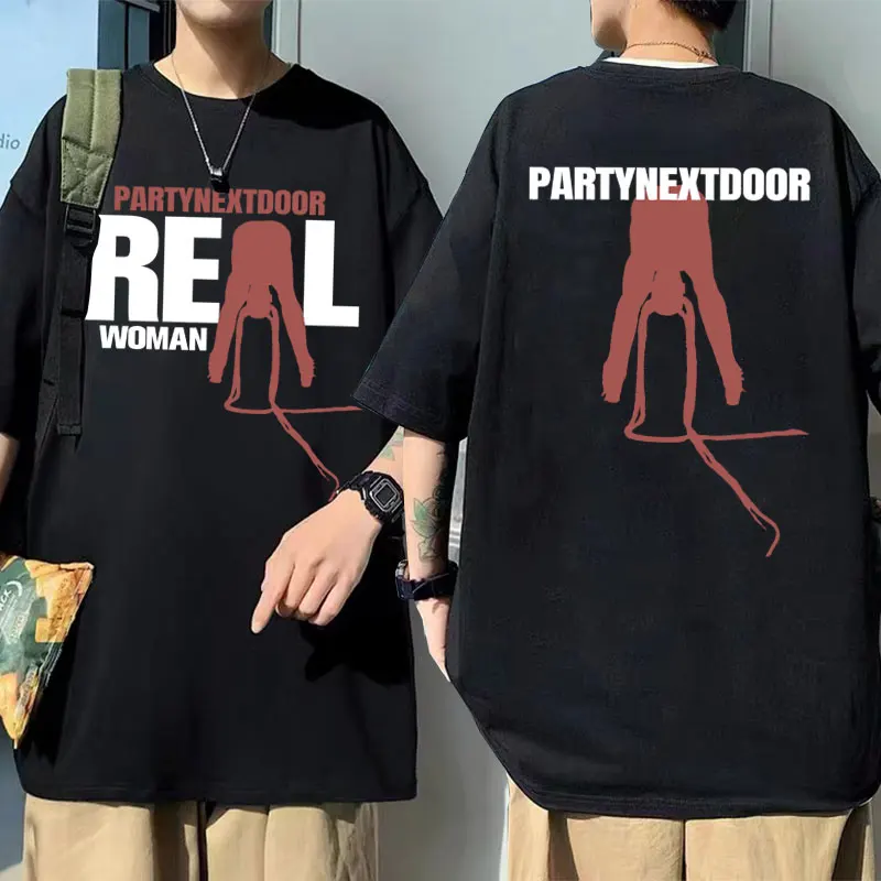 Rapper Partynextdoor Real Woman Album Cover Graphic T Shirts Men's Fashion Trend Streetwear Men Women Hip Hop Oversized Tshirts