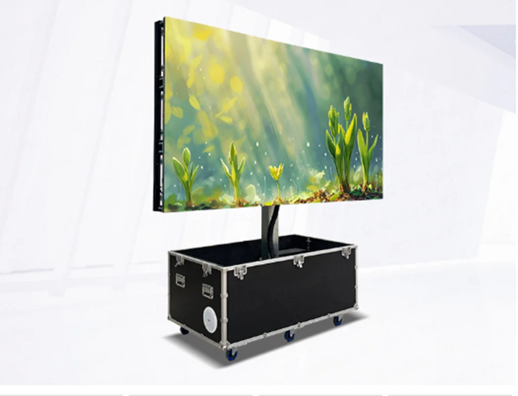 Portable LED display screen, both sides of the screen can be unfolded, combined into a large screen of 2560 * 1440mm