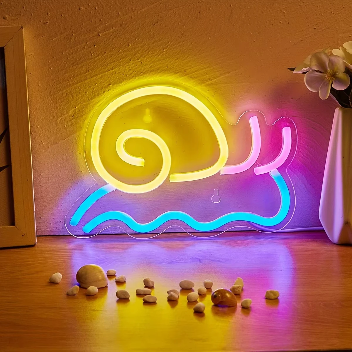 Snail LED Neon Sign For Wall Decor, Usb Dimmer Neon Lights Signs, For Bedroom Kids Room Bar Party Decoration Home Decor Sign