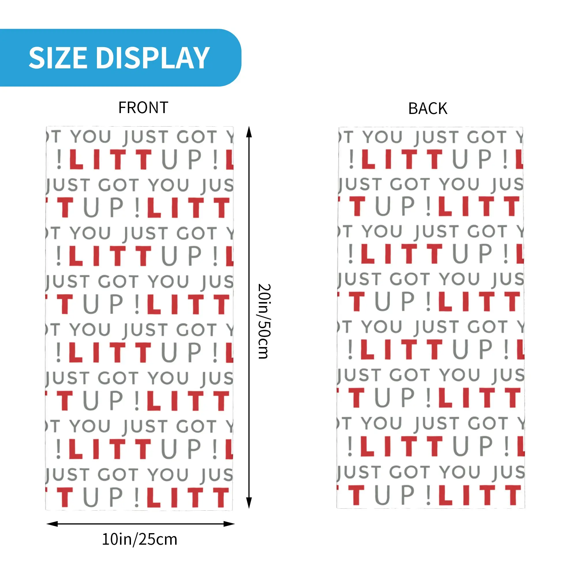 You Just Got Litt Up Bandana Neck Cover Printed Face Scarf Multifunction Headband Outdoor Sports Unisex Adult Winter