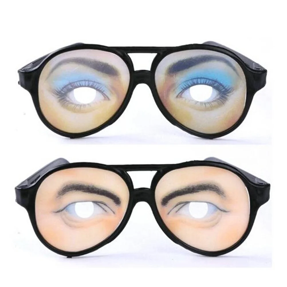 10pcs Halloween Trick Female Funny Glasses for April Fool's Day Party Prank Props Eye Glasses