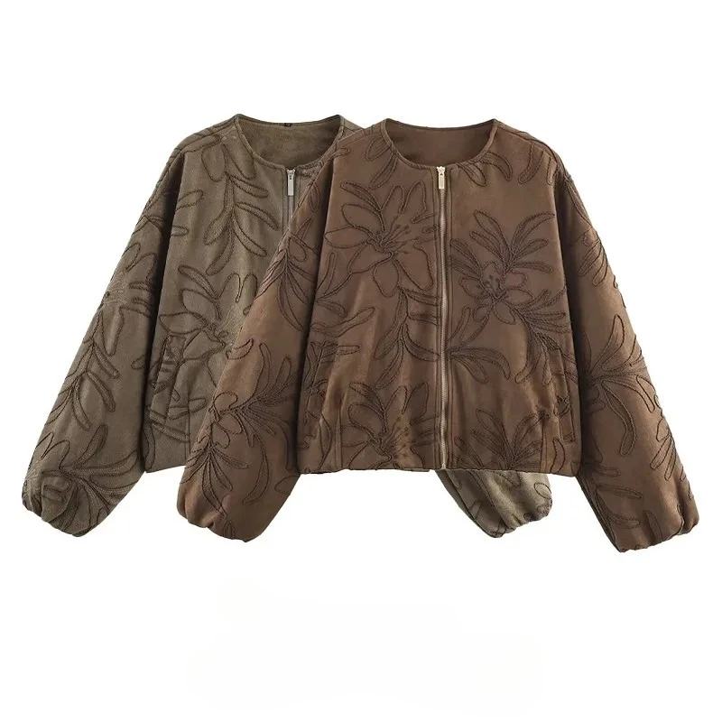 

Autumn New Embroidered Surface All-Match Design Faionable Pilots Women's ort Outerwear