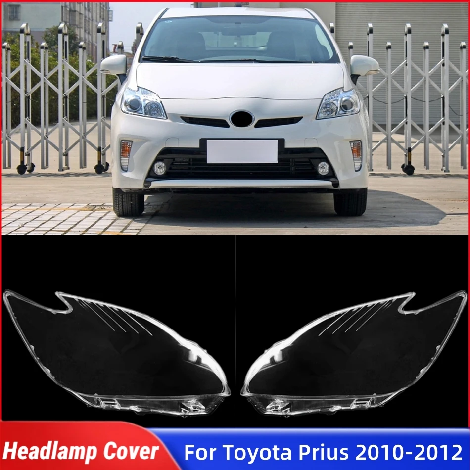 For Toyota Prius 2010 2011 2012 Car Front Headlight Lens Cover Lampshades Lamp Shell Headlamp Cover Lens