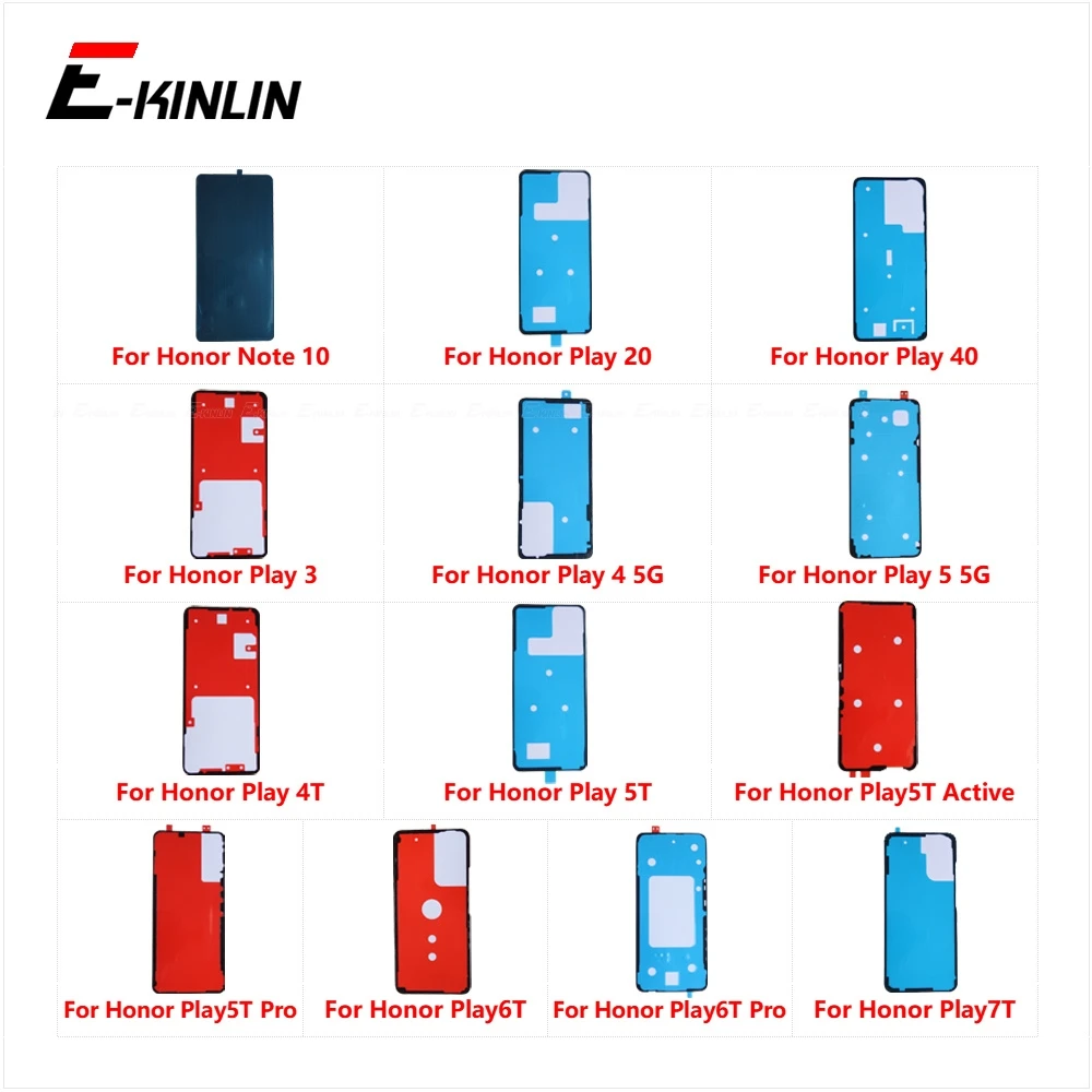 Back Battery Cover Door Sticker Adhesive Glue Tape Parts For HuaWei Honor Note 10 Play 20 40 3 4 5 4T 5T 6T 7T Pro Active 5G
