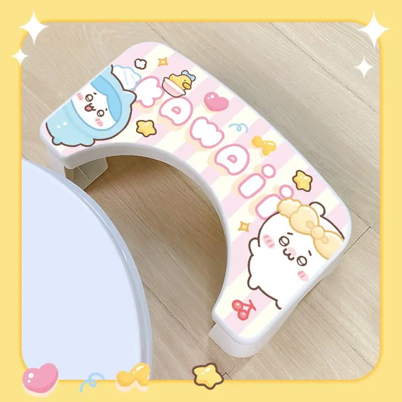 

New Kawaii Anime Chiikawa Footstool Toilet Household Toilet Squatting Tool Foot Cushion Height Increasing Stool Toys for Kids