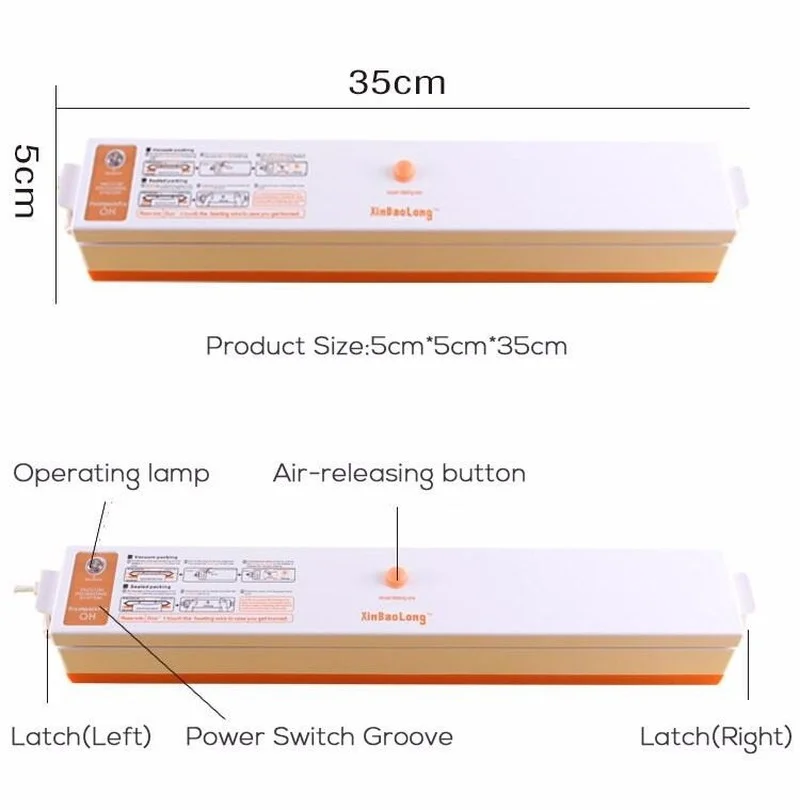 1PC Alimentare Delle Famiglie Sigillatore di Vuoto Macchina Per L'imballaggio Pellicola Sigillante 220V Vuoto Packer, Tra Cui 15Pcs Borse Dropshipping