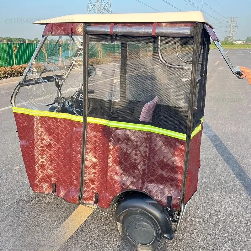 Not Contain Glass! Electric Tricycle Carport Canopy New Sunshade Canopy Anti-stainless Steel Does