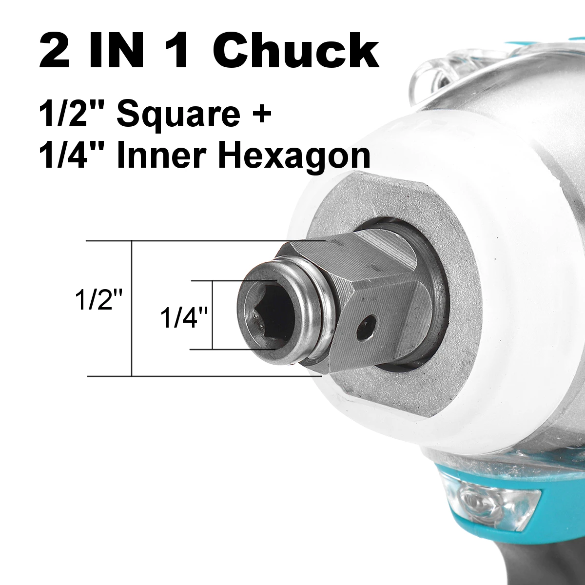 G nto 520N.M borstelloze elektrische slagmoersleutel draadloze elektrische sleutel 1/2 inch voor Makita 18V batterij schroevendraaier elektrisch gereedschap