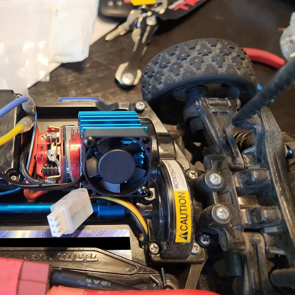 RC 380 390 2838 2845 2847 Brushless Motor RC Motor Fan Aluminum Cover Heat Sink with Cooling Fan for 1/14 1/16 1/18 RC Car