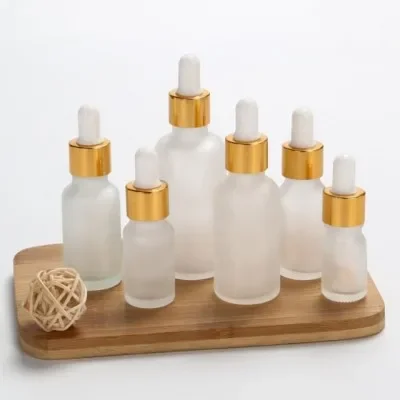 

12pcs 5ml 10ml 15ml 30ml 50ml 100ml Frost Glass Dropper Bottle Empty Cosmetic Packaging Container Vials Essential Oil Bottles