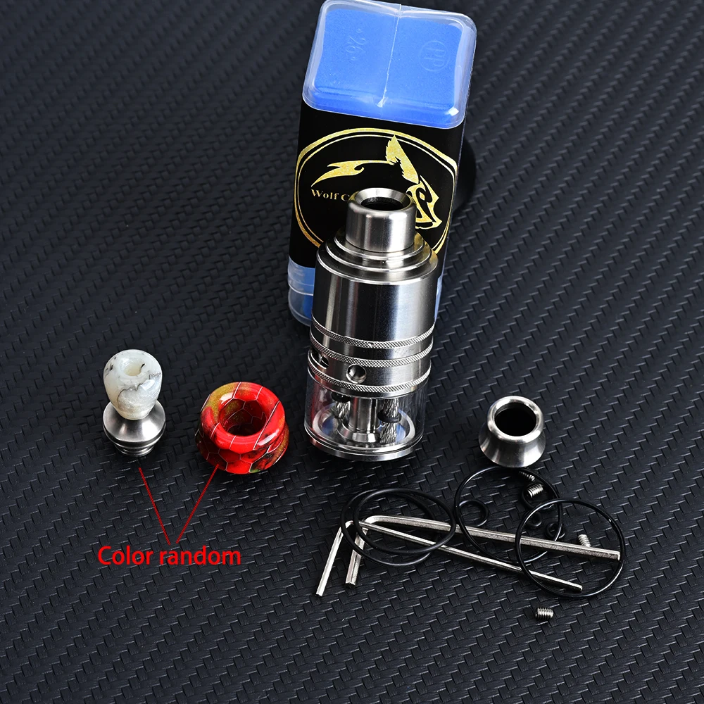 Wolfcoolvape Taifun GX Style RDTA Rebuildable Dripping Tank Atomizer 316SS + Glass 4.0ml 23mm atomizer do e-papierosa