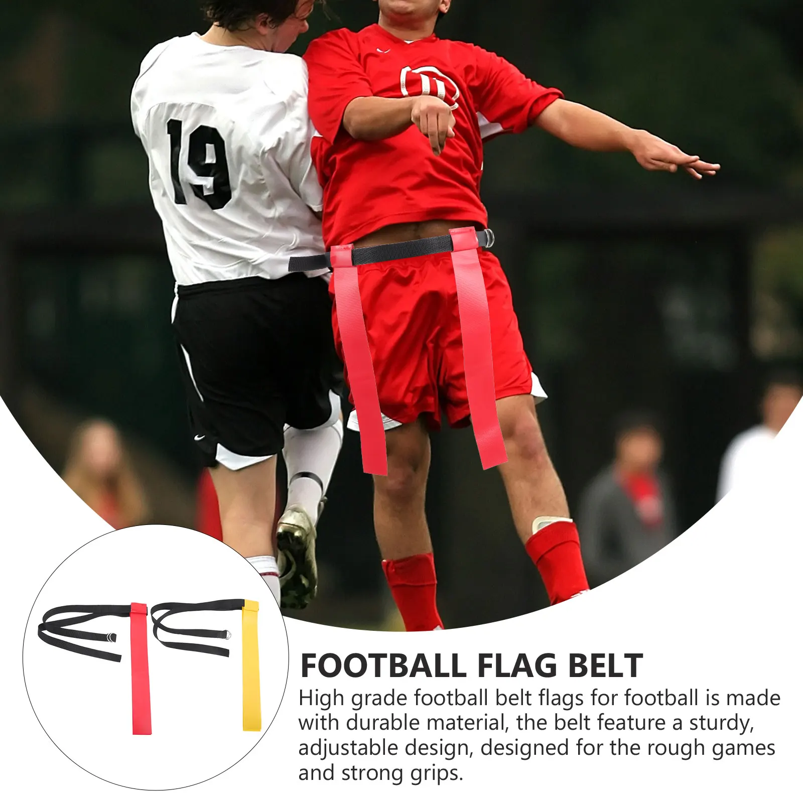 

2 Pcs Waist Flag Training Belt Football Belts Kids Supplies Outdoor Adjustable Polyester Gear Man Kits Flags