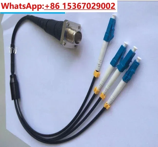 4-core ODC adapter LC fiber waterproof joint single-mode 4-core TPU fiber optic cable jumper with tensile resistance