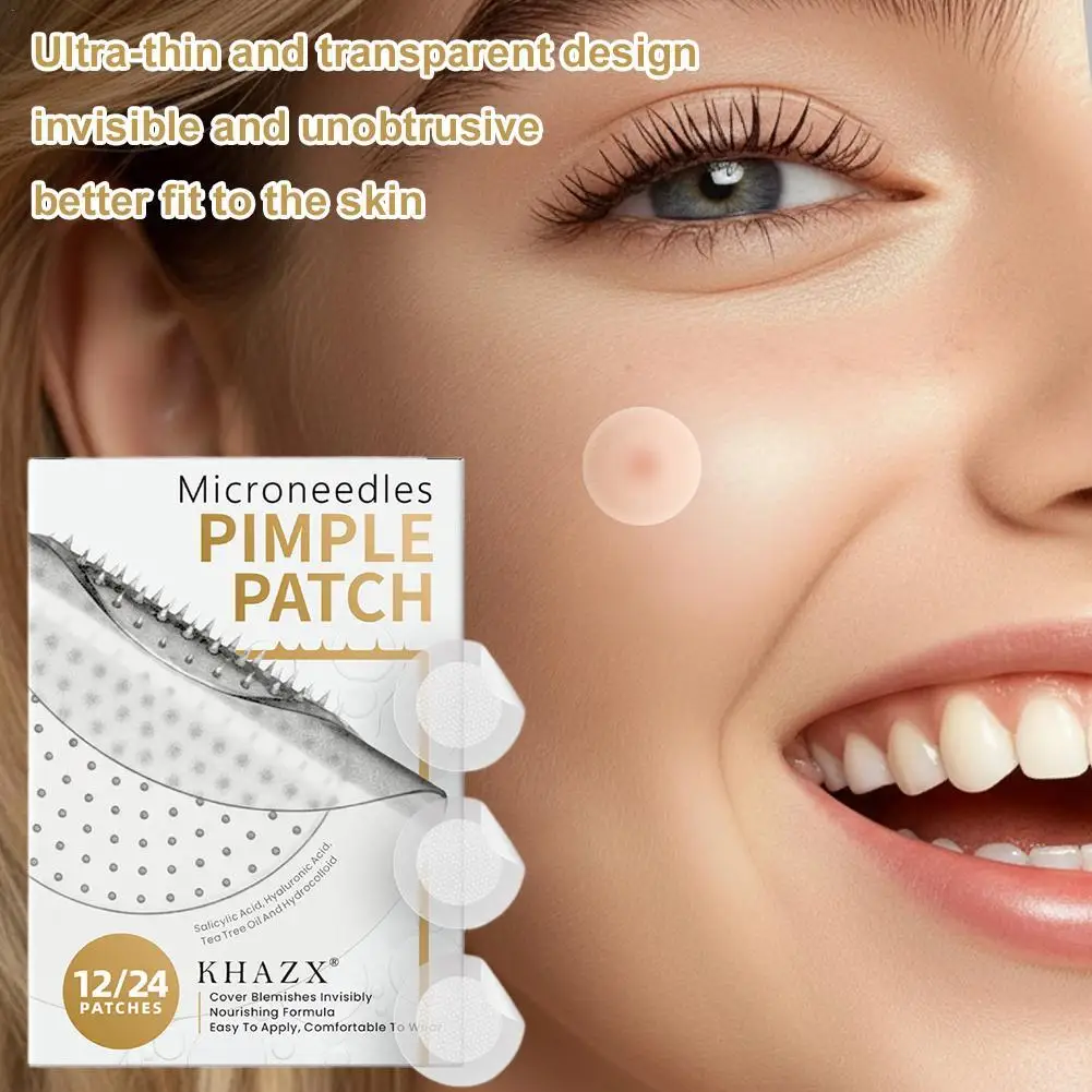 

12/24PCS Circular Transparent And Skin Tone Acne Patches Skincare Stickers Facial Spot Covering Makeup Tools