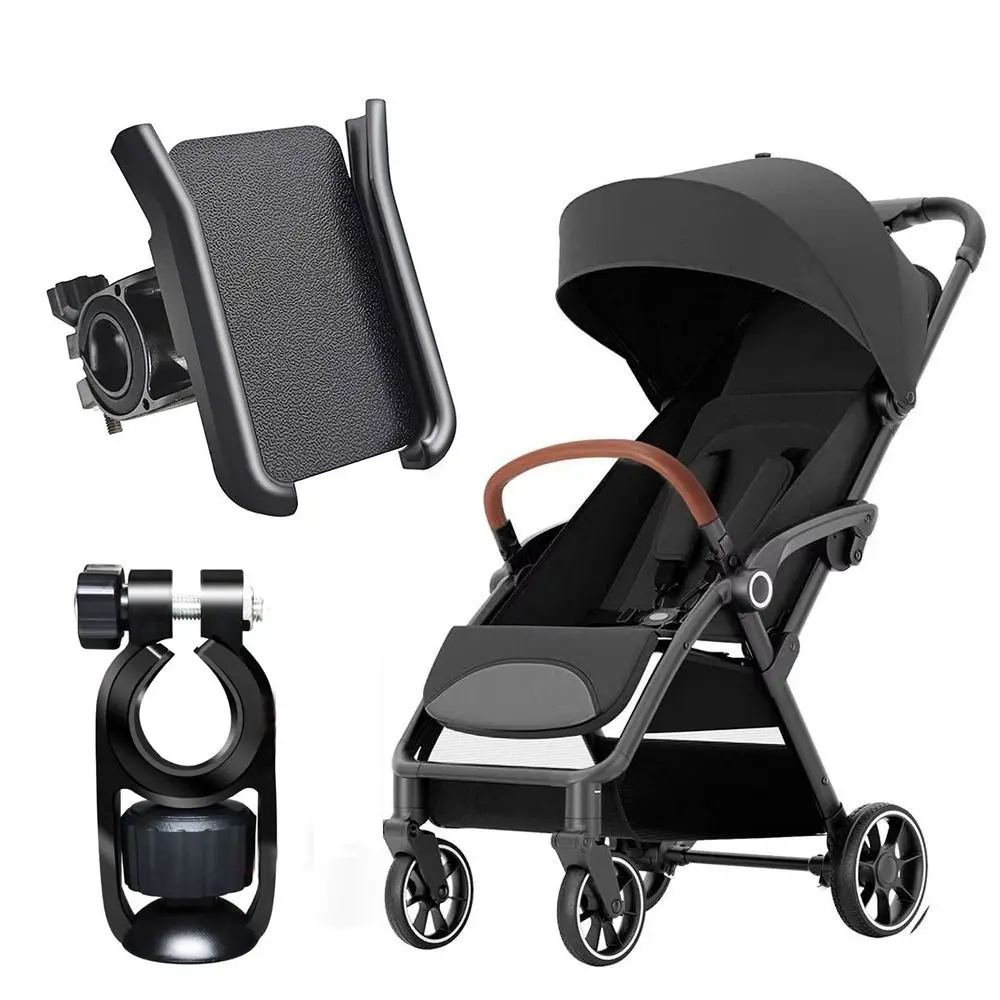 Baby Stroller Cellphone Holder 360° Rotate Handfree Phone Bracket Shockproof Baby Pram Mobile Phone Support Stroller Supplies