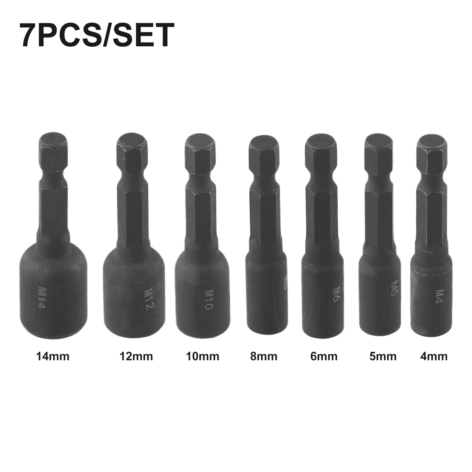 Imagem -05 - Hex Shank Tap Die Adaptador de Soquete Parafuso de Máquina Plugue Métrico Threading Tool Driver Quadrado Thread Tap Adapter M4-m14 14 Pcs