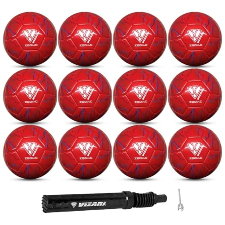 

VIZARI Zodiac Youth Soccer Ball Synthetic Leather Soccer Ball for Boys Girls and Toddlers Durable Waterproof Design for Trainin