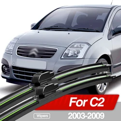 For Citroen C2 2003-2009 Front Windshield Wiper Blades 2pcs Windscreen Window Accessories 2004 2005 2006 2007 2008