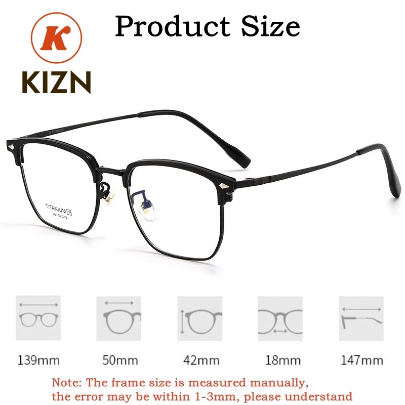 

Модные мужские оптические очки KIZN для коррекции дальнозоркости с прогрессивными линзами, антибликовым покрытием, модель 266, по рецепту, для коррекции близорукости