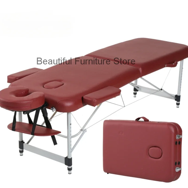 Headboards Folding Bed Massage Pedicure Facial Portable Lash Salon Tables Tattoo Spa Cama Dobravel Beauty Furniture LJ50MB