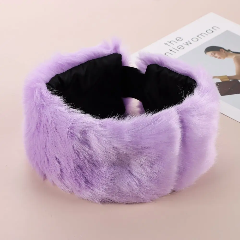 Faux Fur Headband Women Winter Hats Warm Fur Faux Fluffy Russian Caps Earmuff Girl Outdoor Ski Snow Earwarmer