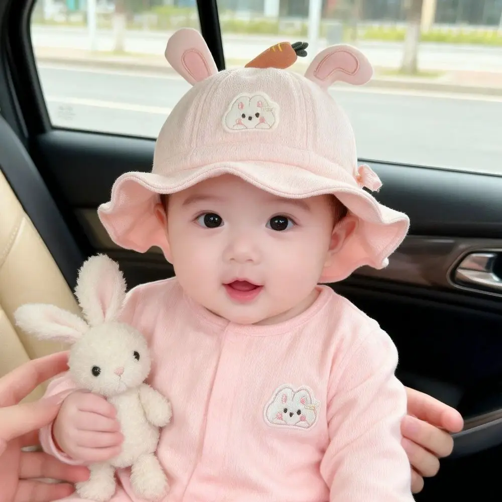 

New Cartoon Baby Hat Lightweight Sunscreen Kids Fisherman Hat Breathable Adjustable Sun Hat for Infants 3-12 Months