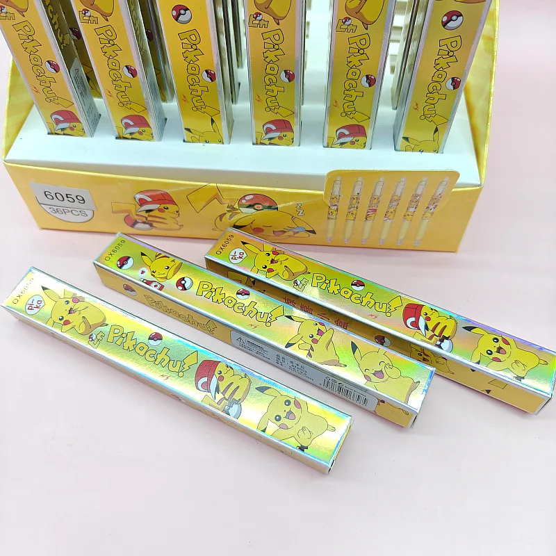 1/2/3/4/5/6pcs Pokemon Cute Pikachu Blind Box Gel Pen Anime Stationery Office School Supplies Teacher Reward Gifts Surprise Toys view 2