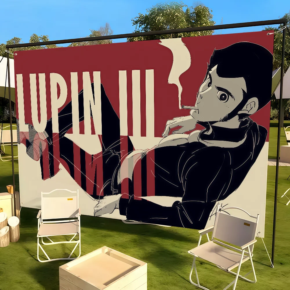 Animation Comics L-Lupin the T-Third flag For Garden Party Living Room Home Wall Decor Banner Bedroom Outdoor Tapestry