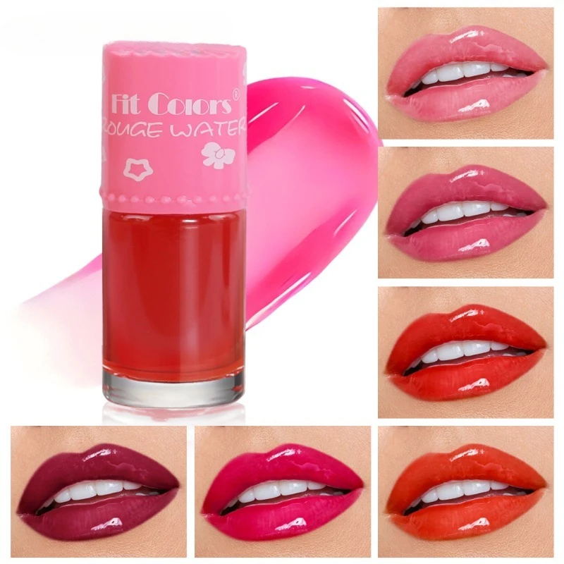 6-farbige Transferfestigungsformel für Lippen- und Wangenflecken, feuchtigkeitsspendender Lipgloss, Rouge-Tönung, langlebig, einfache Anwendung für ein natürliches Aussehen