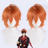 D Gray-man Hallow Lavi Cosplay Synthetic Hair Short Orange Styled Comic Wig