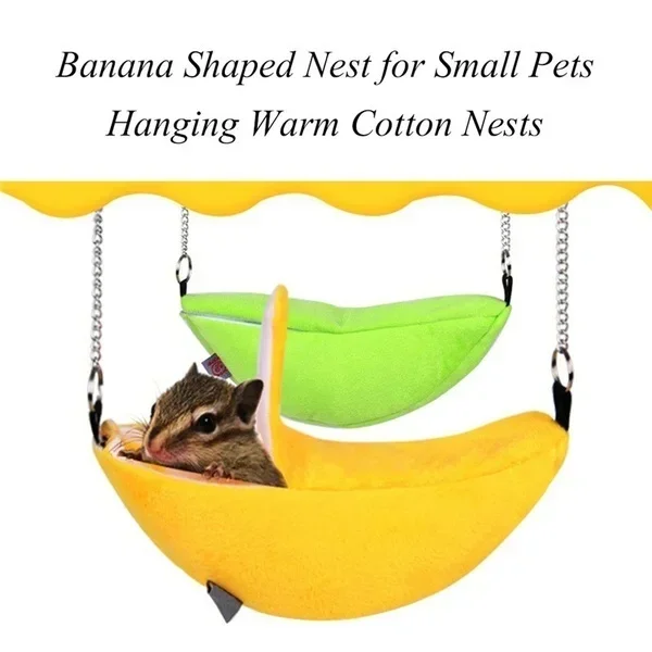 Animals Design Pet Banana Hamster Rat Hammock Cage House Nest  Hamster Warm House  Small Animal Hammock клетка для хомяка