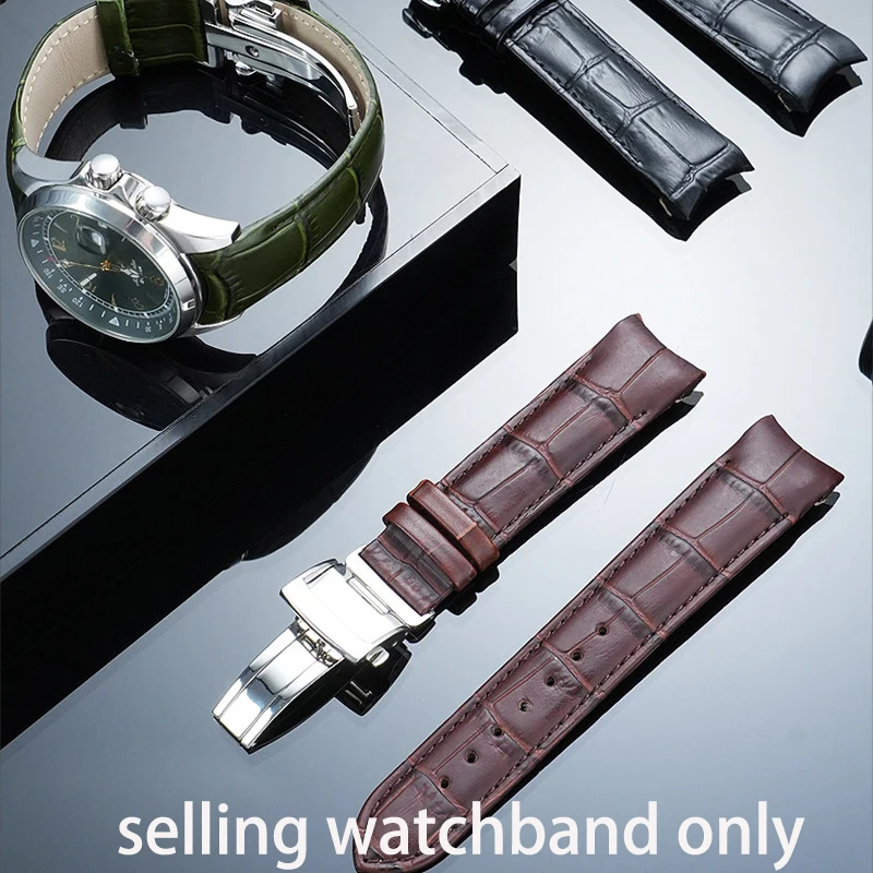 

For SEIKO mountaineer SPB507J1 SPB505J1 waterproof curved leather cowhide watch strap 20mm men's wristband bracelet accessories