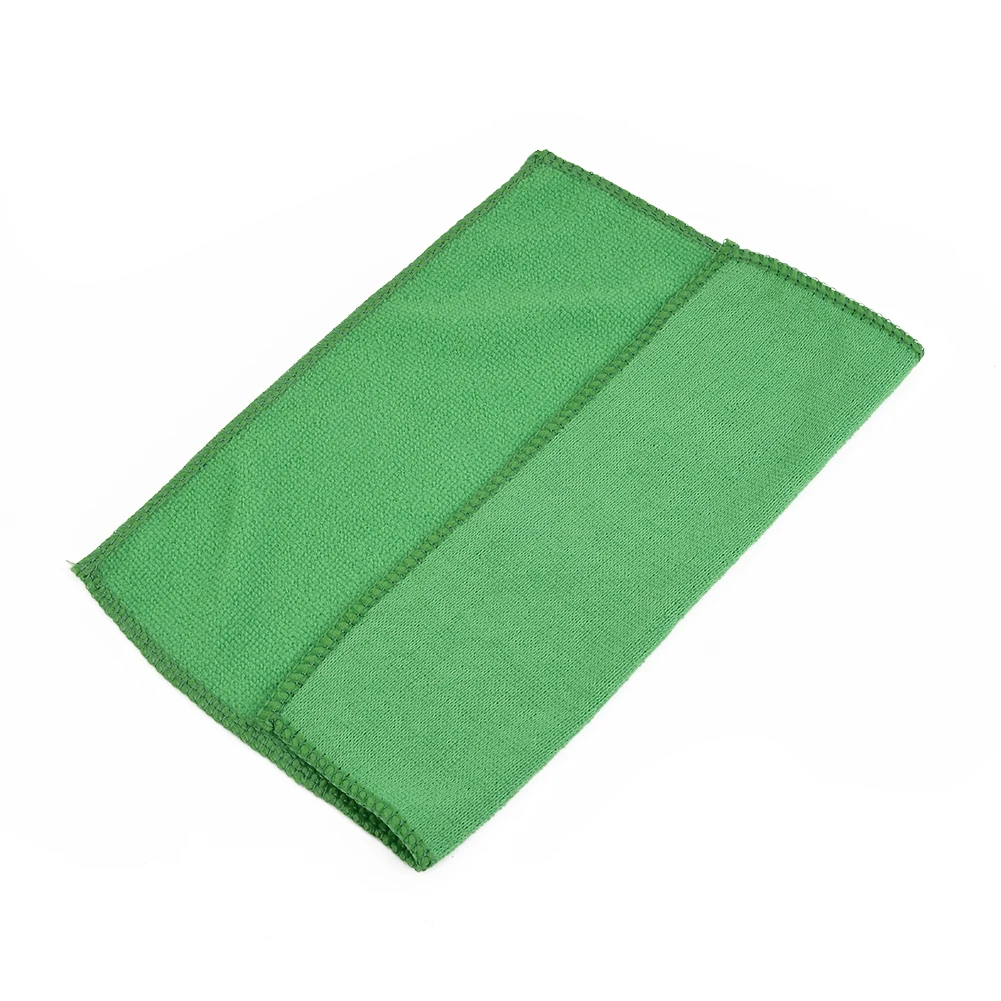 10pcs Green Microfiber Car Body Care Cleaning Towels Soft Cloths 9.84*9.84inches  Car Clean Towel Auto Cleaning Tool