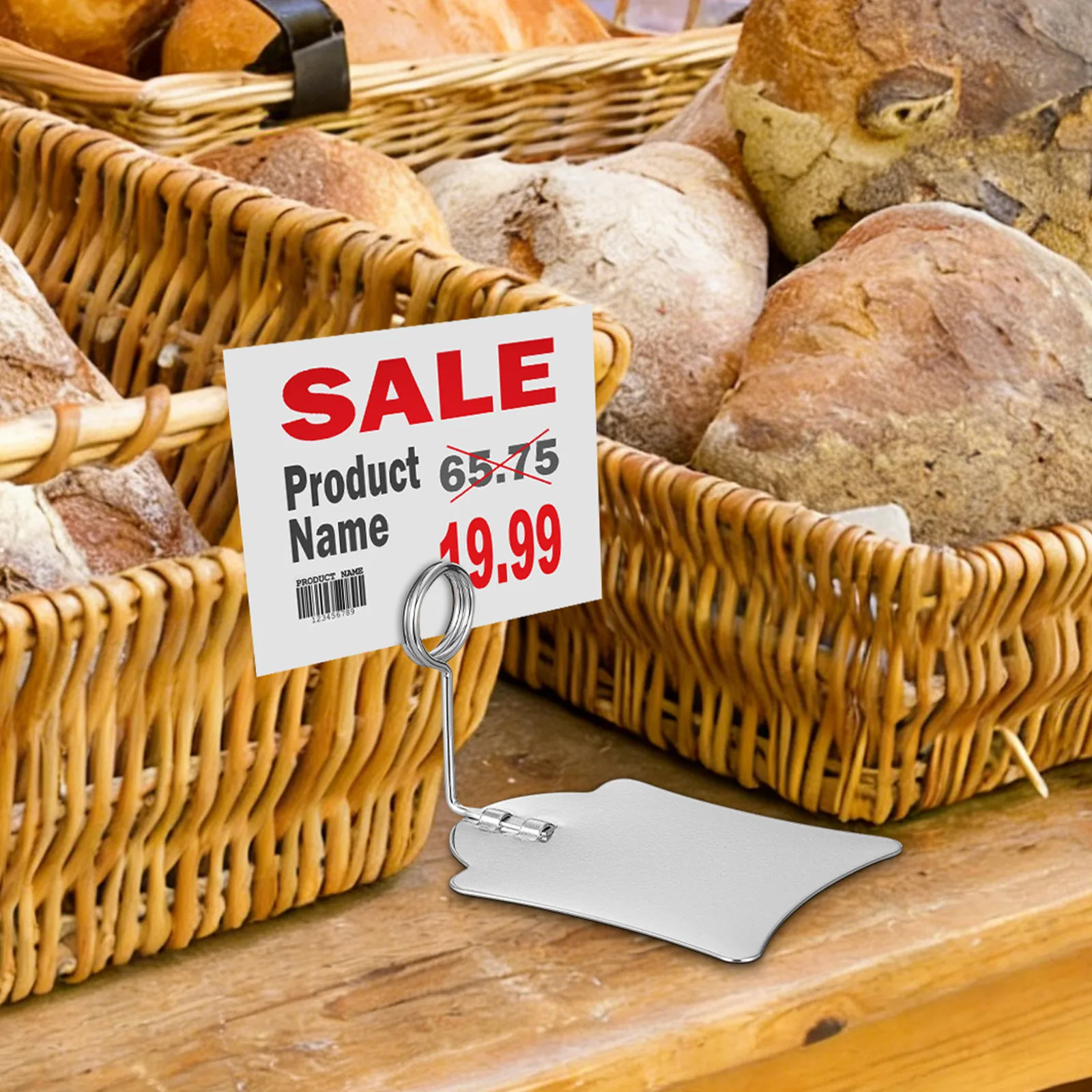 

Набор из 5 металлических держателей ценников для супермаркетов, аптек, продуктовых магазинов, подставок для этикеток, рекламных держателей с проволочными зажимами, многоразовые