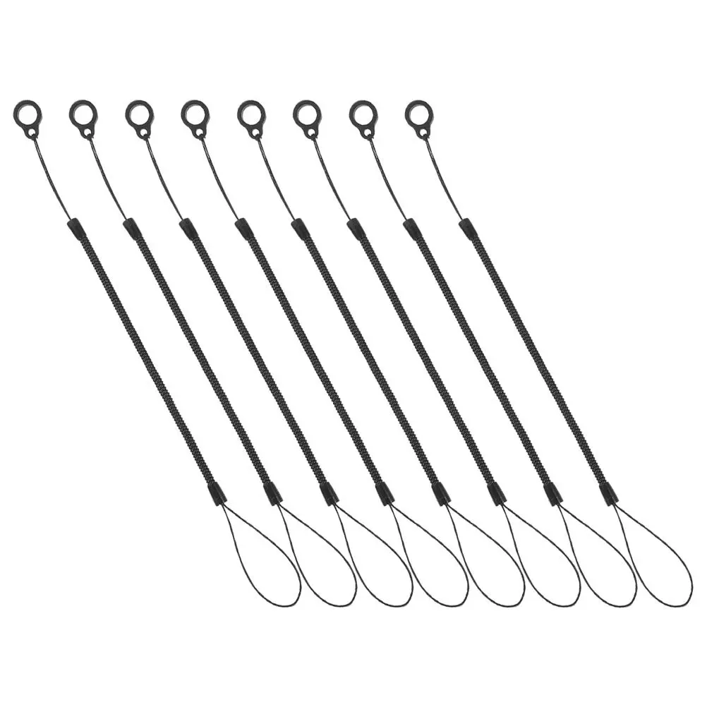 8Pcs Retractable Stylus Pens Lanyard Spring Coil Tether for Tablet Touchscreen Anti-Lost Elastic Cord Coiled Strap Tool Tether