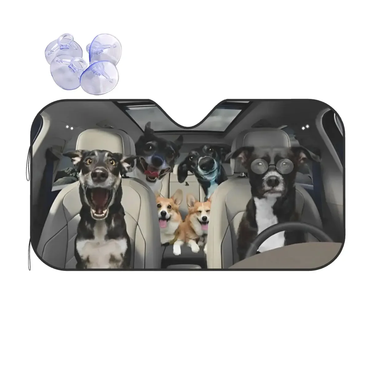 

Лобовое стекло для собак Sunsha, животные, водителя, выдвижное переднее лобовое стекло автомобиля, 70x130 см, козырек Sunsha, теплоотражатель